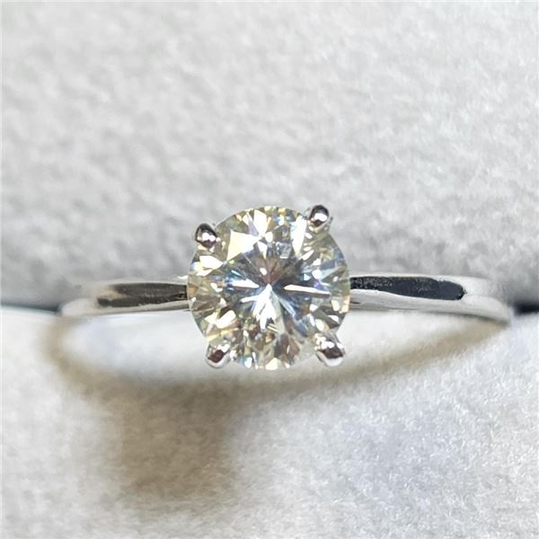 10K Gold Moissanite Solitaire .70 Carat Ring size 6.5 Made in Canada -Appraised Value $1285.00