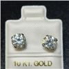 Image 1 : 10KWhite Gold Moissanite 1.65 Carats Solitaire Stud Earrings Set Made in Canada -Appraised Value $11