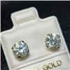 Image 2 : 10KWhite Gold Moissanite 1.65 Carats Solitaire Stud Earrings Set Made in Canada -Appraised Value $11
