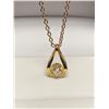 Image 3 : Tear Drop Brilliant Cut .75 Cart Solitaire Pendant with Chain