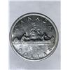 Image 1 : Vintage Canada 1957 Silver Voyageur Canoe Dollar Coin VF Condition