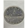 Image 2 : Vintage Canada 1957 Silver Voyageur Canoe Dollar Coin VF Condition