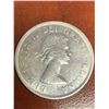 Image 3 : Vintage Canada 1957 Silver Voyageur Canoe Dollar Coin VF Condition