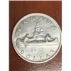 Image 4 : Vintage Canada 1957 Silver Voyageur Canoe Dollar Coin VF Condition