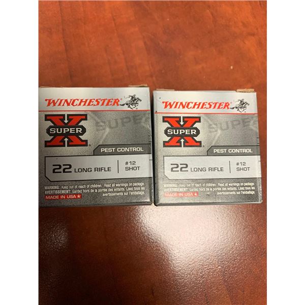 Winchester Super X 22 LR #12 Shot - Lot of 2 Boxes