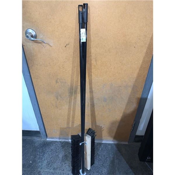 Lot of 2 48" Handle Shop Brooms 14" Broomhead