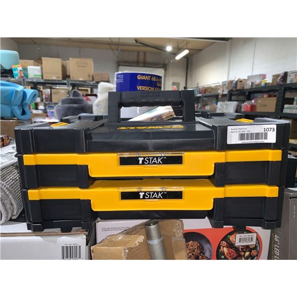 DEWALT TSTAK Tool Storage Organizer, Double Drawers (DWST17804) , Black