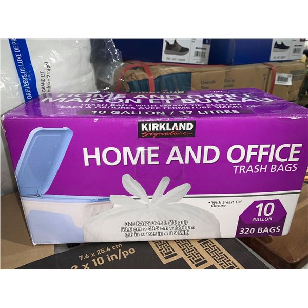 Kirkland home and office trash bags 320pc 10 Gallon