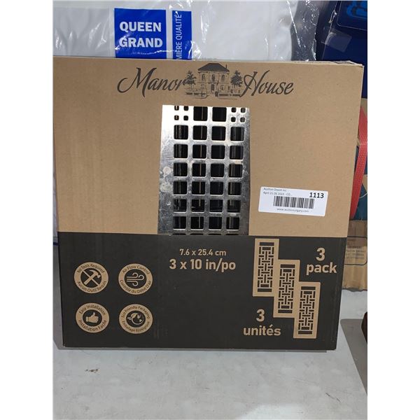 Manor House Vent Cover 3 pack 3"x10"