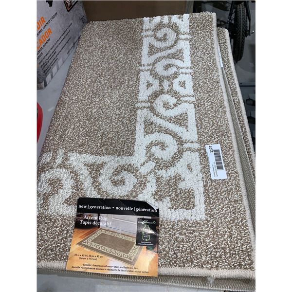 New Generation Accent Rug 30" x 45" Wheat / Cream Color
