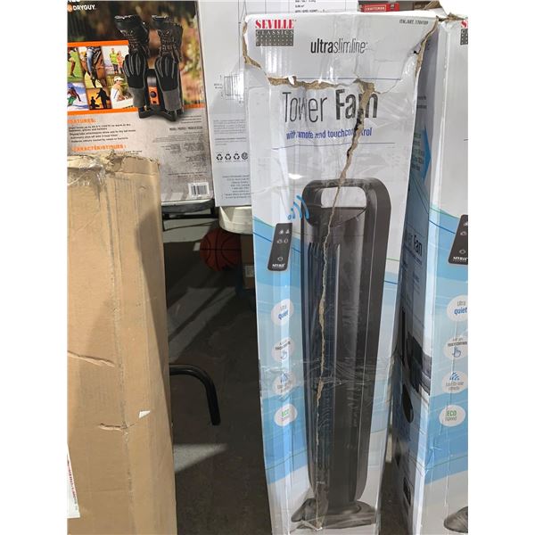 Seville Classic Ultra Slim Line Tower Fan w/ Remote & Touch Control