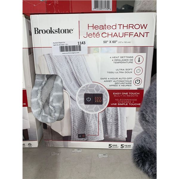 Brookstone Heated Throw 50"x60"
