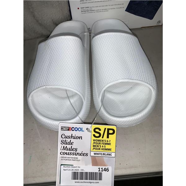 32° Cool Cushion Slide Womens Size Small 6-7 White