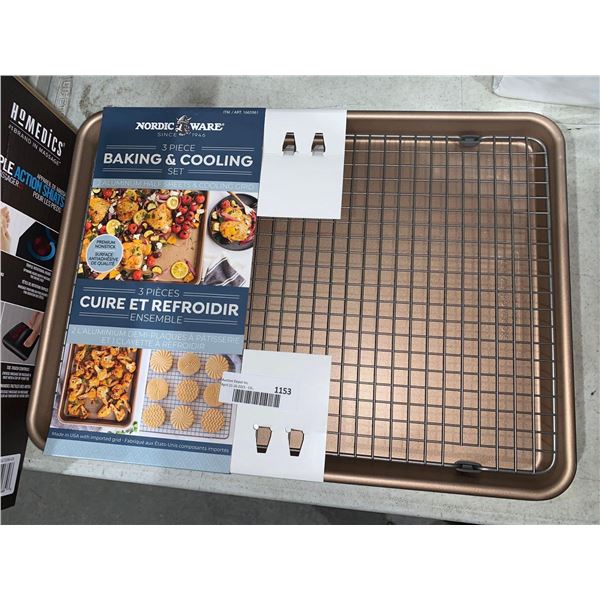 Nordic Ware 3pc Baking & Cooling Set 2 Aluminum Half Sheets & Cooling Grid