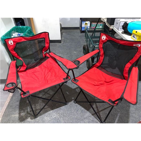 Lot of 2 Assorted Folding Lawn Chairs