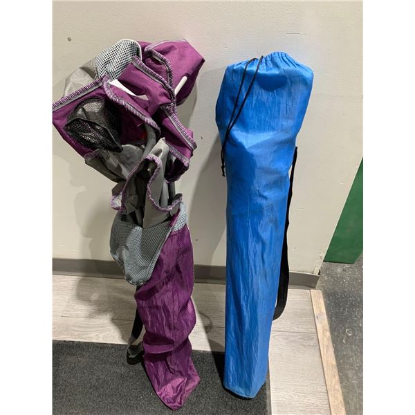 Lot of 2 Assorted Folding Lawn Chairs