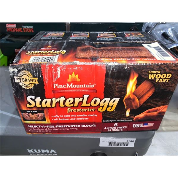 Pine Mountain Starter Logg Fire Starter 6 4-Start Packs 24 Starts
