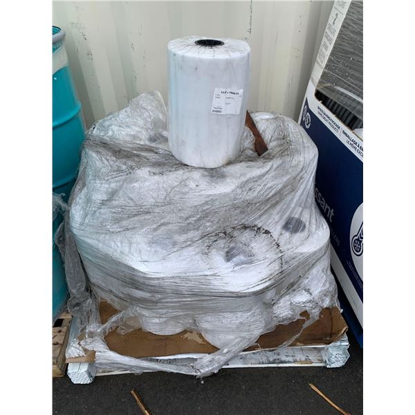 Pallet Lot of 12 ROLLS Clear  Poly Tube 13.45x1000 ft