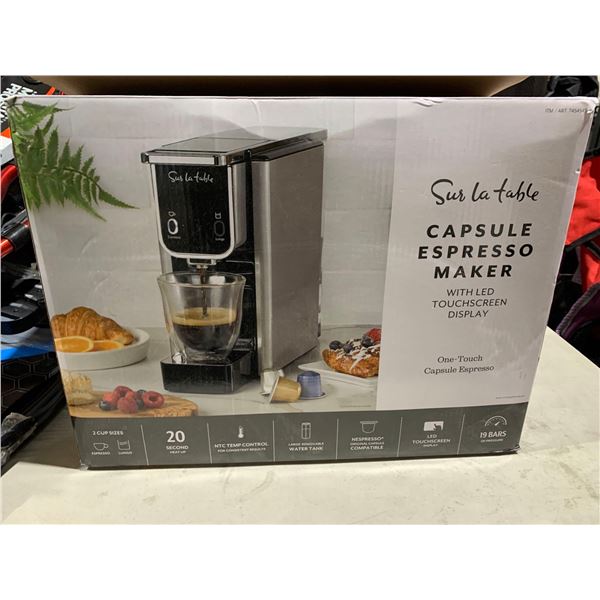 Sur La Table Capsule Espresso Maker W/ LED Touch Screen Display