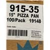 Image 2 : Case of 15" Pizza Pans 100 Pack