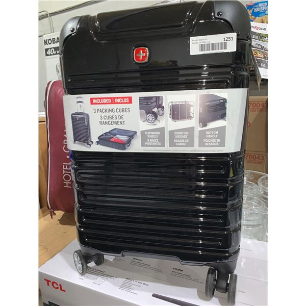 Swiss Gear Energie II Carry on Luggage w/ Spinning Wheels 21"x14"x9"