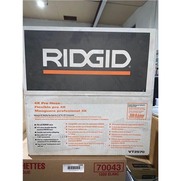 Rigid Universal 10' Wet/Dry Vac Hose for 2 1/2" & 1 7/8" Accessories