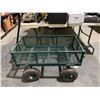 Image 2 : Heavy Duty Lawn & Garden Wagon with Opening End Gate and inflated Wheels