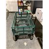 Image 3 : Heavy Duty Lawn & Garden Wagon with Opening End Gate and inflated Wheels