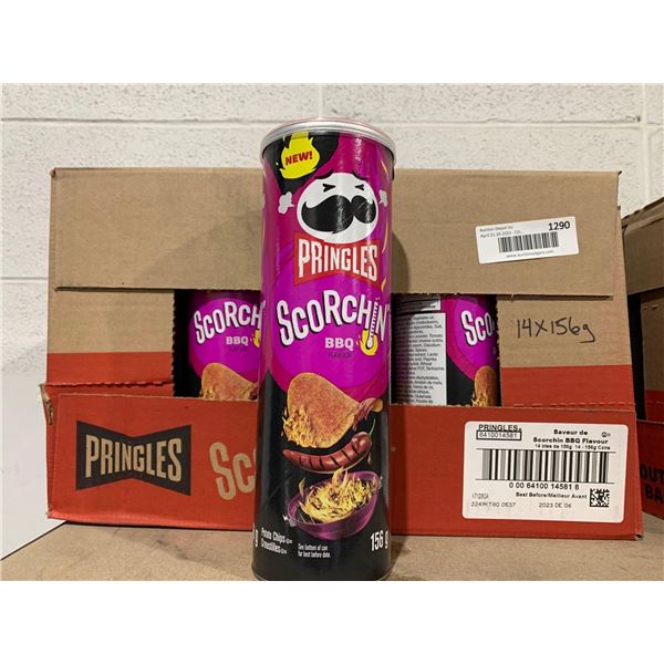Pringles Scorching BBQ Potato Crisps 14x156g