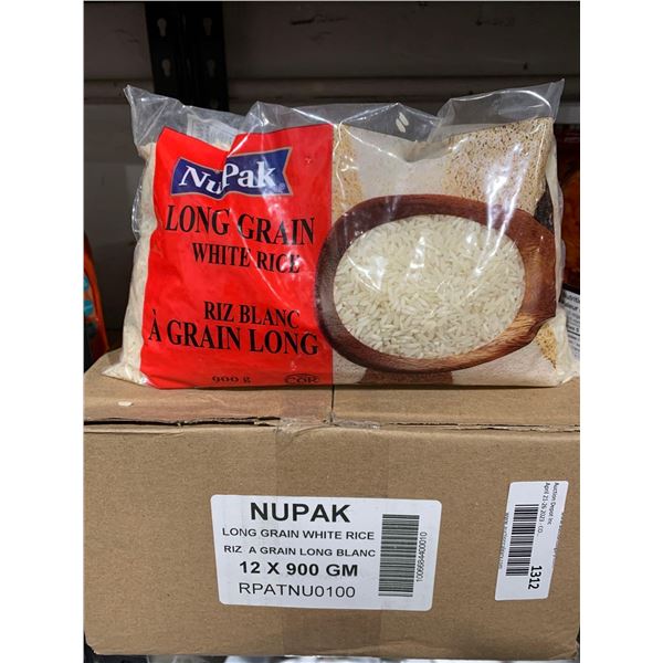 Nupak Long Grain White Rice 12x900g