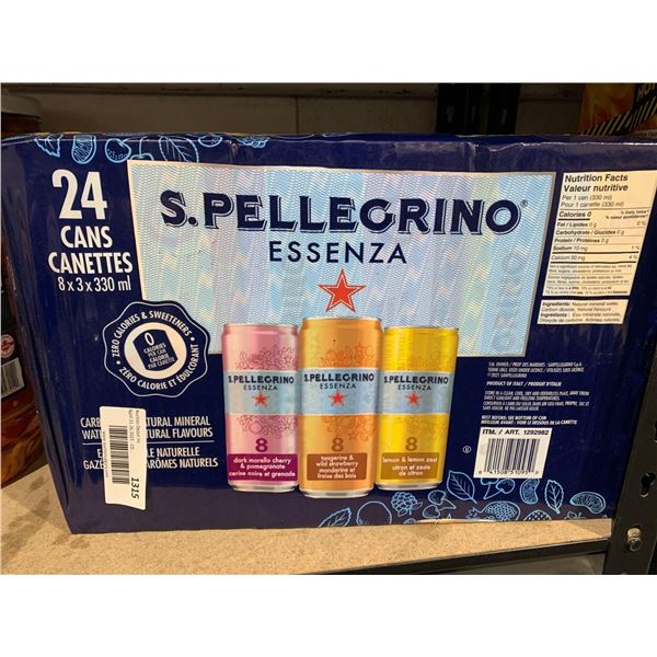 S.Pellegrino Essenza Carbonated Natural Mineral Water w/ Natural Flavors 24 x 330ml