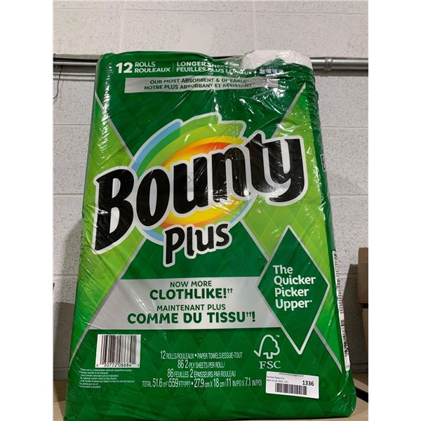 Bounty Plus Paper Towels 12 Rolls