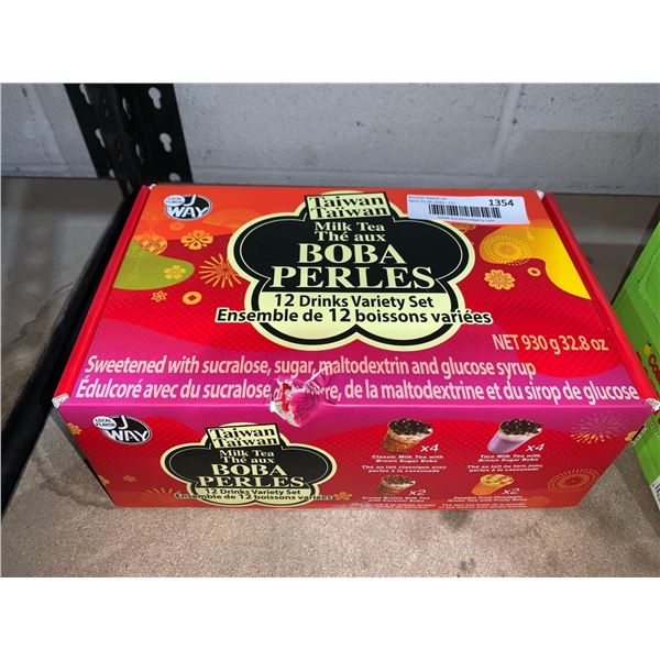 Taiwan Taiwan Milk Tea Boba Pearls 12 Drink Variety Pack - 930g