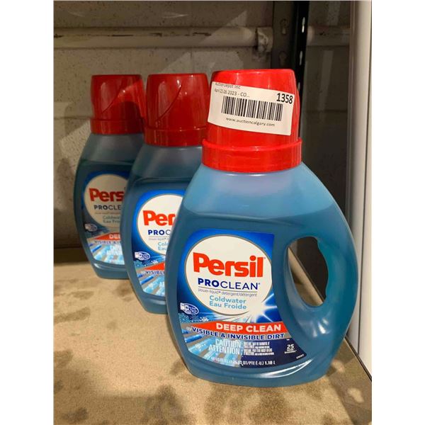 Persil Pro Clean Coldwater Liquid Detergent 3 x 1.18L