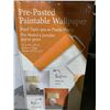 Image 2 : Pre-Pasted Paintable Wallpaper 21"Wx33'L Covers 57.75 Sq Ft