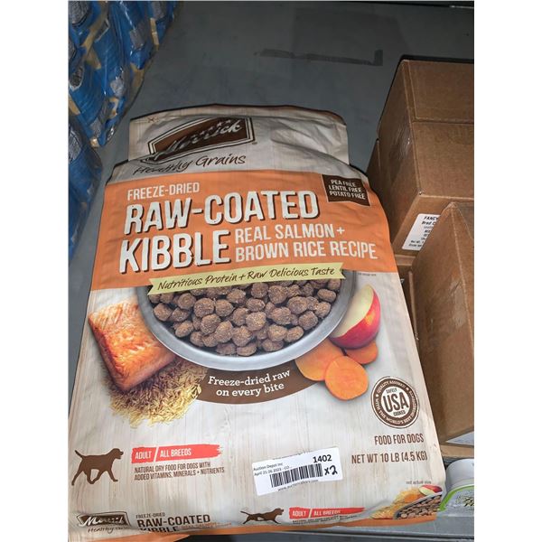 Merrick Freeze Dried Raw Coated Kibble Salmon & Brown Rice Adult 2x10lb Bag