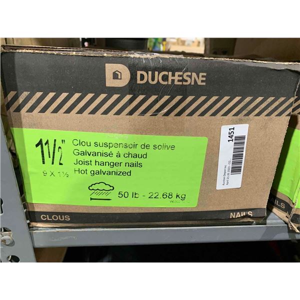 Duchesne Joist Hanger Nails - 9-Gauge - Hot Galvanized Steel - 50 Lbs