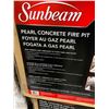 Image 3 : NEW Sunbeam Pearl Concrete Fire Bowl 31.5" x 31.5" x 14.5" Propane or Natural Gas