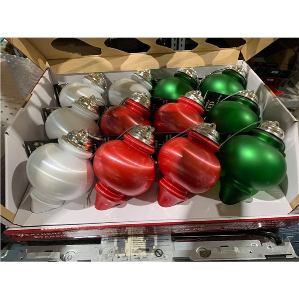 XL LED Lighted Pointed Ornaments - 12 count