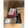 Image 1 : 2 BOXES OF ASSORTED ITEMS INCLUDING MEDIUM DUTY CLOTHS, HOME GARBAGE BAGS, BATTERIES, HOT WATER