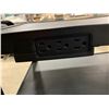 Image 2 : BLACK 24"W X 18"D X 32"H POWERED MOBILE PLASTIC AUDIO / VIDEO CART ( HAS BROKEN WHEEL )