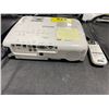 Image 2 : EPSON H552A WHITE LCD OFFICE ELECTRIC PROJECTOR WITH POWER CABLE & REMOTE