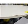 Image 2 : WHITE 51"W X 32"D X 44"H OVAL MOBILE WORK TABLE