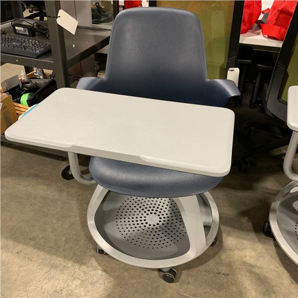 STEELCASE 48010 BLUE COMMERCIAL MOBILE MULTI ADJUSTABLE SEATED WORK DESK