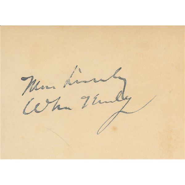 William McKinley signature cut