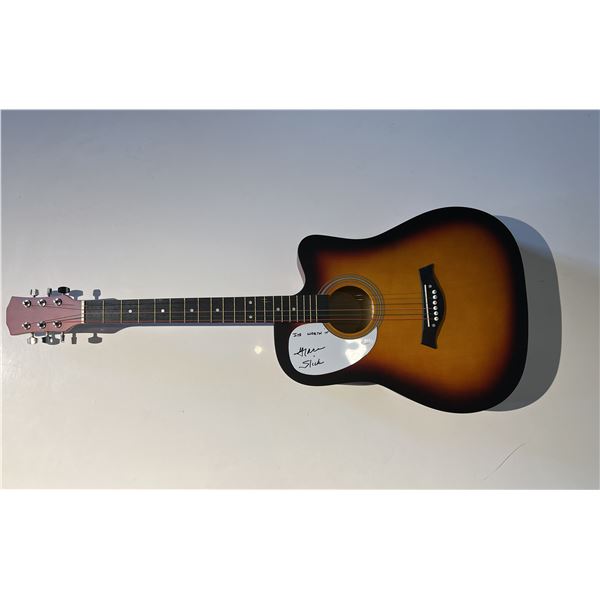 Grace slick signed acoustic guitar. JSA authenticated