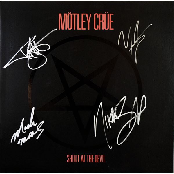 Motley Crue signed Shout At The Devil album