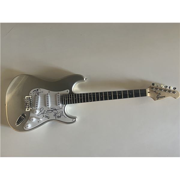 Black Sabbath band signed strat style guitar