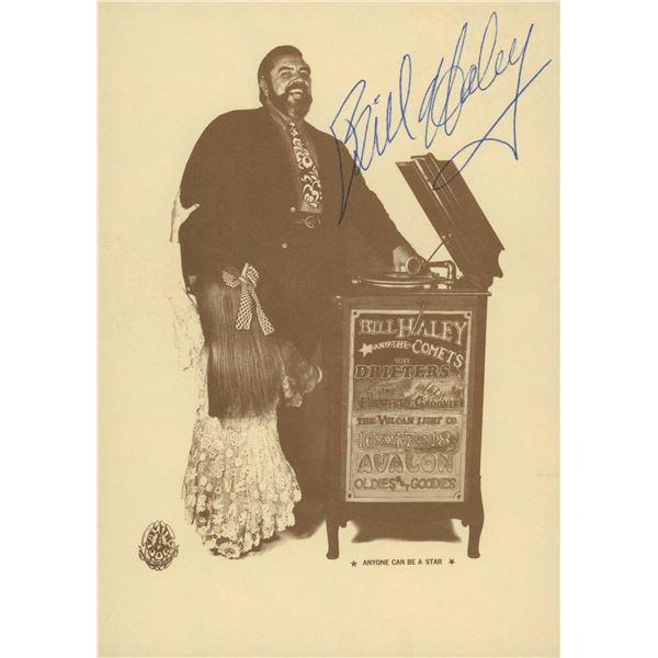 Bill Haley signed Fillmore West postcard