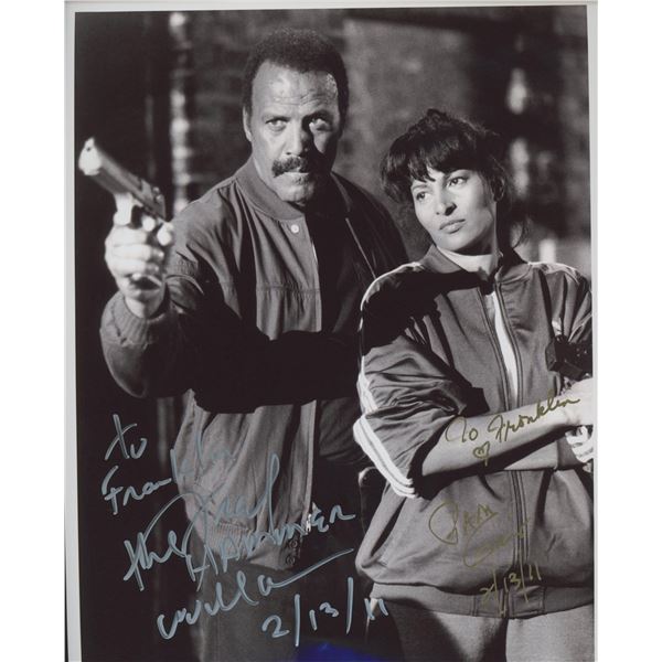 Fred "The Hammer" Williamson and Pam Grier signed movie photo